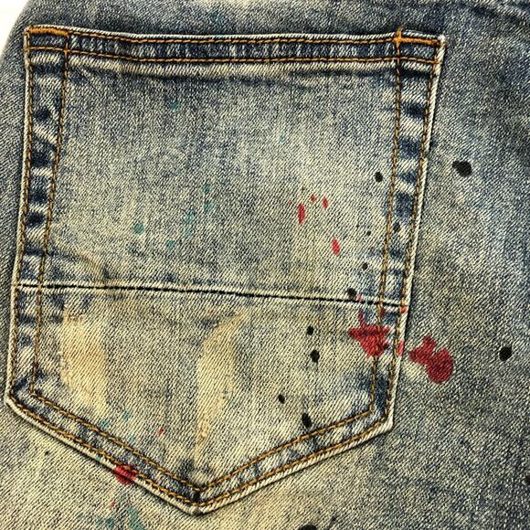 Amiri paint splatter distressed skinny jeans made in America vintage mens 28 - Picture 13 of 16
